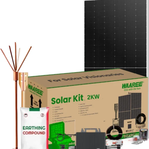 WAAREE 2 Kw On Grid Single Phase Bifacial DCR Solar System- Complete Solar Kit