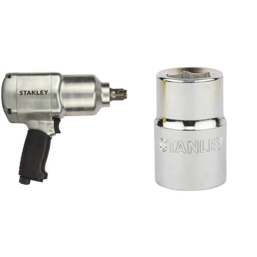 Stanley STMT97134-8 Chrome-Molybdenum Steel Impact Wrench 34 inch 1492 N-M 1.100 ft-lbs Black and S