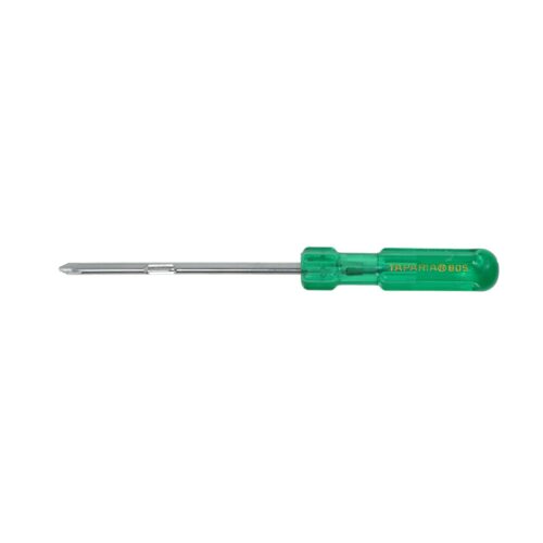 Taparia 805 Two in One Screwdriver (100mm Blade, 5mm Dia, Green Handle)-Reversible Flat Head & Phillips Tip-High Grade Steel Construction-Professional Tool for Electricians, Carpenters, DIY