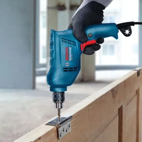 BOSCH GBM 400 Professional Corded Drill Machine  420W Rated Power Input  10mm Keyed Chuck  Chuck Capacity 1-10 mm  Forward & Reverse Rotation  Electric Drill for Wood, Metal & Plastic