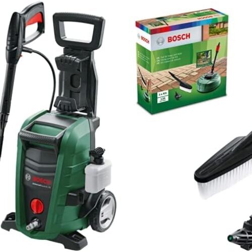 Bosch High Pressure Washer UniversalAquatak 135 & Bosch F016800611 Pressure Washer Home and Car Cleaning Kit