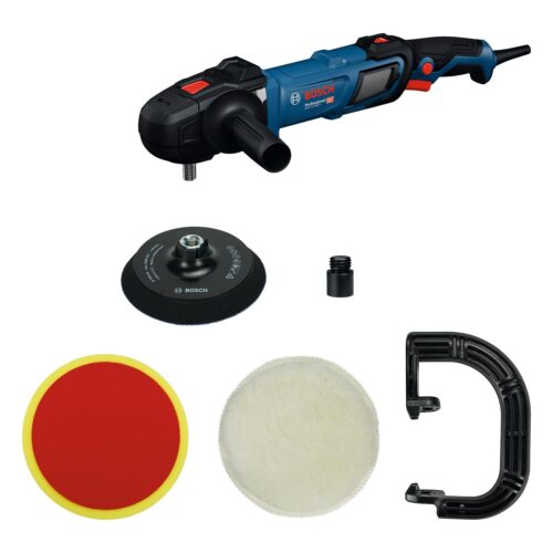 BOSCH Professional GPO 14-180 S Polisher  1400W Power, 600-3500 RPM, 180mm Disc, 6-Speed Control Trigger  Soft Start, Overload Protection Spindle Lock  Lightweight  Heavy Duty  D-Handle