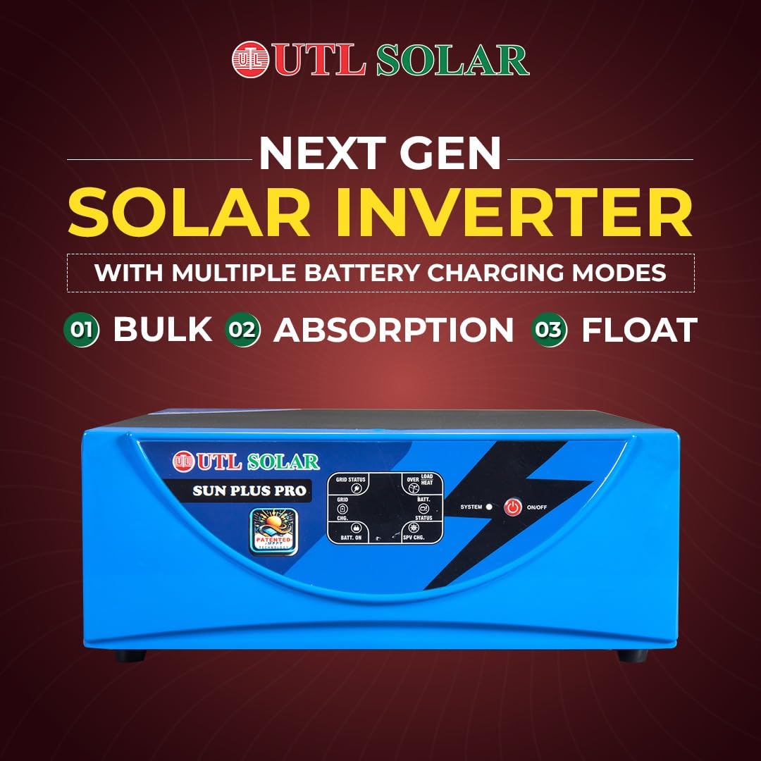 UTL Sun Plus Pro 1020 Inverter for Home, Office & Shops | MPPT Solar Inverter | Supports 1 Inverter Battery | LED Display | Easy Installation - Image 5