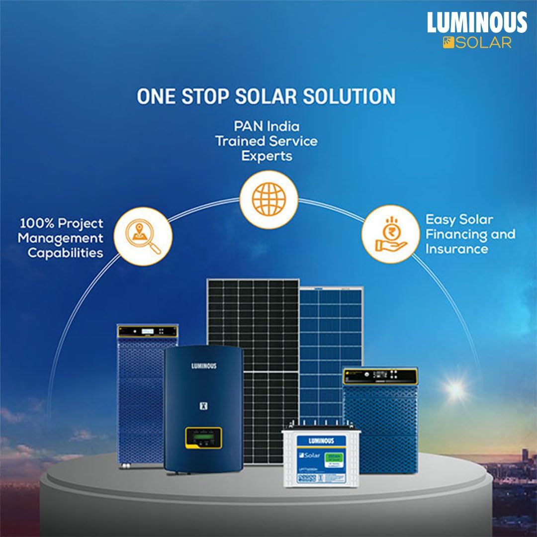 Luminous Single Phase Off-Grid Pure Sine Wave Solar Inverter, Smart Solar Optimization, Customized Saving Modes, Supports up to 3000Wp Panels, LCD Display - Image 2