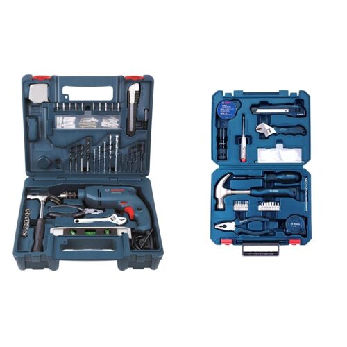 BOSCH Professional GSB 500 RE Corded-Electric Drill Tool Set, 10 mm, 500 Watt, 1 Year Warranty
