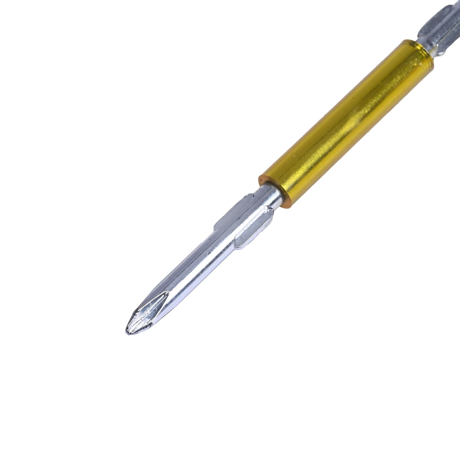 Taparia 819 Two in One Line Tester Screwdriver - Neon Voltage Tester Bright Light Indicator - Insulated Shock Proof Blade for Electricians - Pocket Clip - 65mm Flat Blade - Image 2