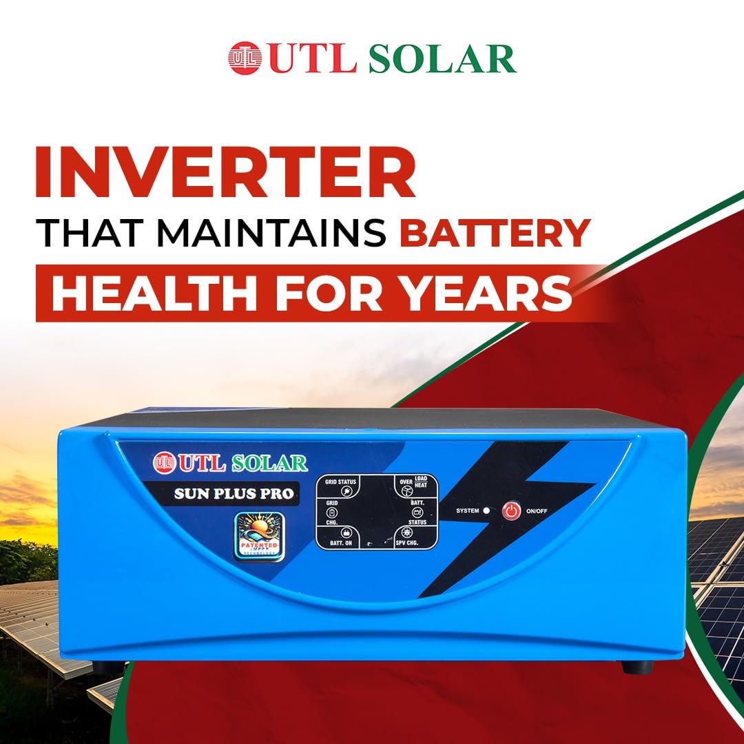 UTL Sun Plus Pro 1020 Inverter for Home, Office & Shops | MPPT Solar Inverter | Supports 1 Inverter Battery | LED Display | Easy Installation - Image 2