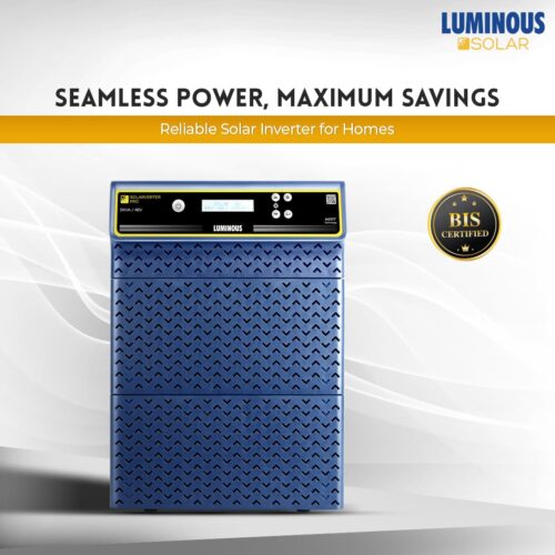 Luminous Single Phase Off-Grid Pure Sine Wave Solar Inverter, Smart Solar Optimization, Remote Monitoring, Supports up to 5000Wp Panels, LCD Display