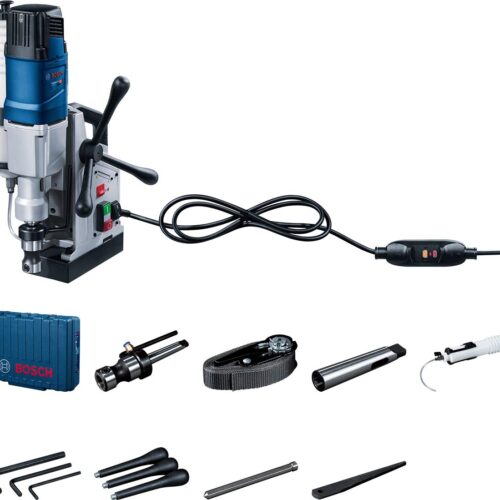 Bosch GBM 50-2 Professional Metal Drill – Heavy Duty – 1200 W – 1.5/50 mm – Protection Switch & Service Display (Blue)
