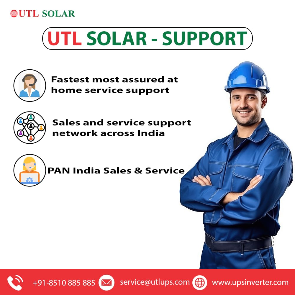UTL Sun Plus Pro 1020 Inverter for Home, Office & Shops | MPPT Solar Inverter | Supports 1 Inverter Battery | LED Display | Easy Installation - Image 8