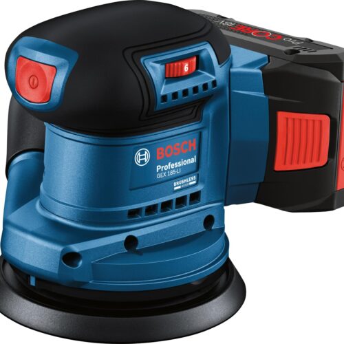 BOSCH GEX 185-LI PROFESSIONAL Cordless Random Orbit Sander with Dust Bag 18.0 V (Solo)