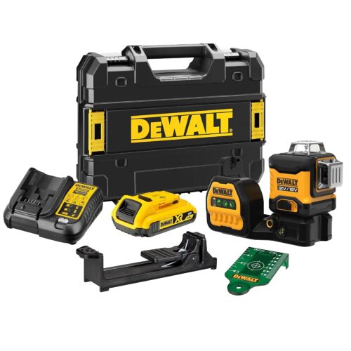 DEWALT DCLE34031D1-QW Self Levelling x3 360° 1080° Cross Line Laser 10.8V (Green)
