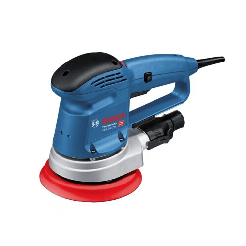 BOSCH GEX 34-150 Professional Random Orbit Sander  340 W  High Removal Rate  150 mm Sanding Disc, Multi-hole packing pad, Speed Selection with No-load Speed 4,500–12,000 RPM, 1 Yr Warranty