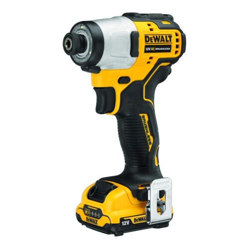 DEWALT DCF801D2-QW – XTREME 12V Li-ion Sub-Compact Series Cordless 14 Impact Driver with Brushless Motor-2x 2Ah Batteries Included