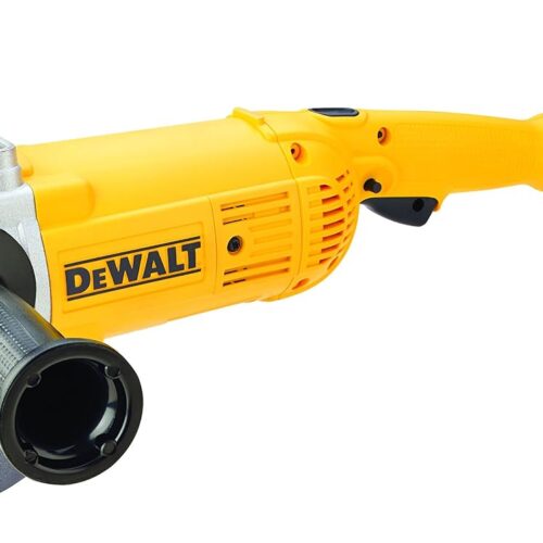 DEWALT DWE497-IN 2600W 180mm Heavy Duty Large Angle Grinder with DES Technology and Innovative Anti Vibration System-Perform and Protect Shield
