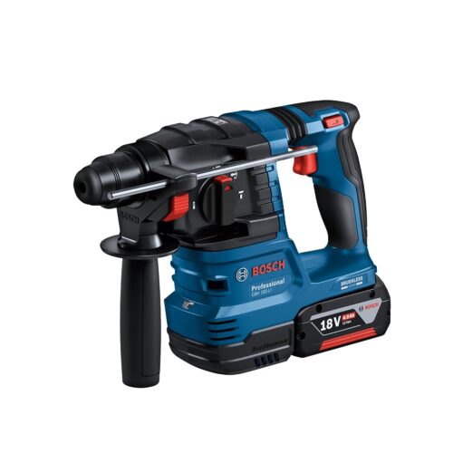 BOSCH GBH 185 Li Cordless 4.0Ah 18V Rotary Hammer with SDS Plus, 720-Watt Motor | Impact rate-0-4675 Bpm | Brushless Motor & Electronic Motor Protection | No Load Speed of 0-1050 rpm