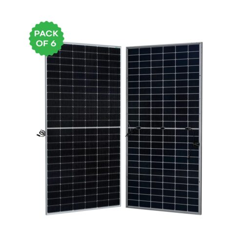 Waaree 550Wp 144Cells 44 Volts Framed Dual Glass Mono PERC Bifacial Solar Module
