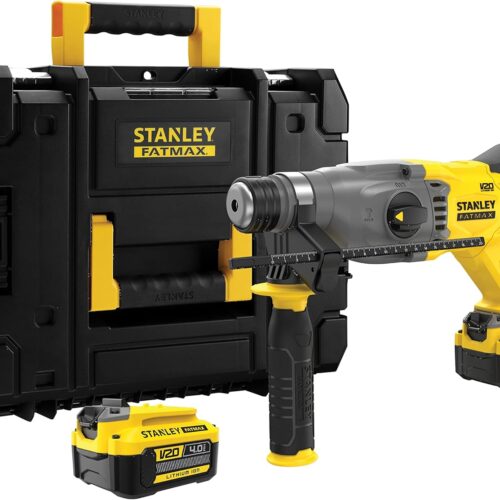 STANLEY FATMAX SBH900M2K-B1 20V 4.0Ah 20 mm Cordless Brushless Rotary Hammer With 2×4.0Ah Li-ion Batteries