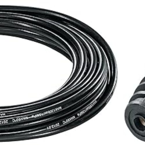 Bosch F016800361 6m Extension Hose (Black) & Bosch F016800580 Rotary Nozzle for AQT High-Pressure Washers (Black)