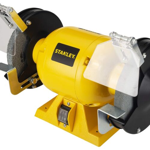 STANLEY STGB3715 373W 152mm Bench Grinder (Yellow) with 2 Eye Shields