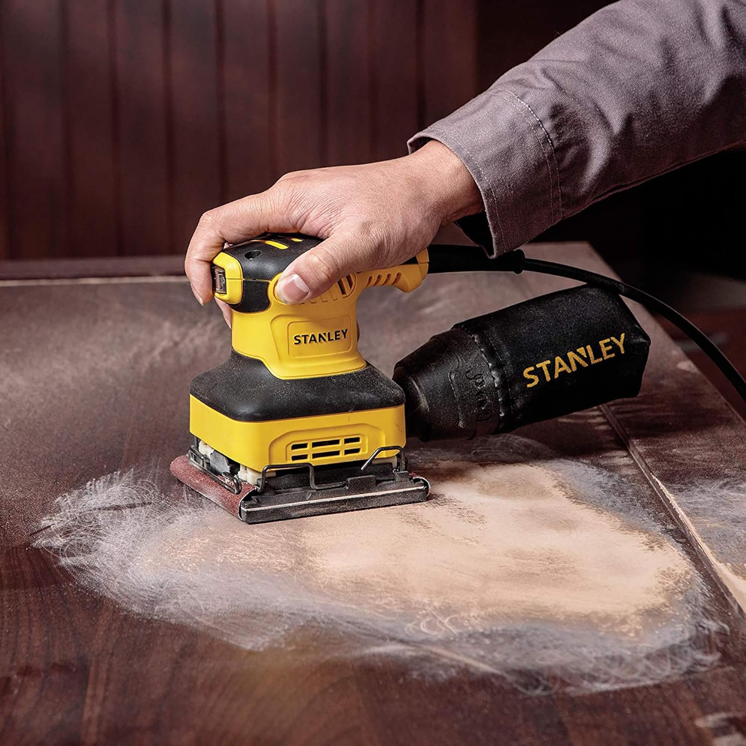 Stanley SS24-IN 240W, 14 Corded Electric Sheet Sander (Yellow and Black) - Image 6