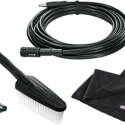 BOSCH F016800572 Car Cleaning Kit (90°Nozzle, Wash Brush, Extension Hose 6m, Cloth)for Pressure Washer
