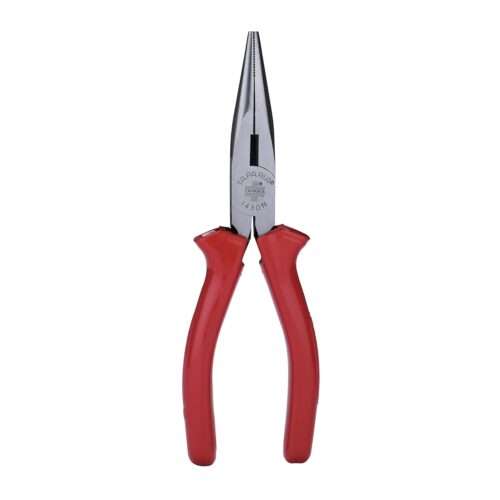 Taparia 1430-6 Long Nose Plier, 6 Inch 165mm High Grade Steel Red PVC insulated Handle Wire Cutting & Bending Tool for Household & Industrial Use.